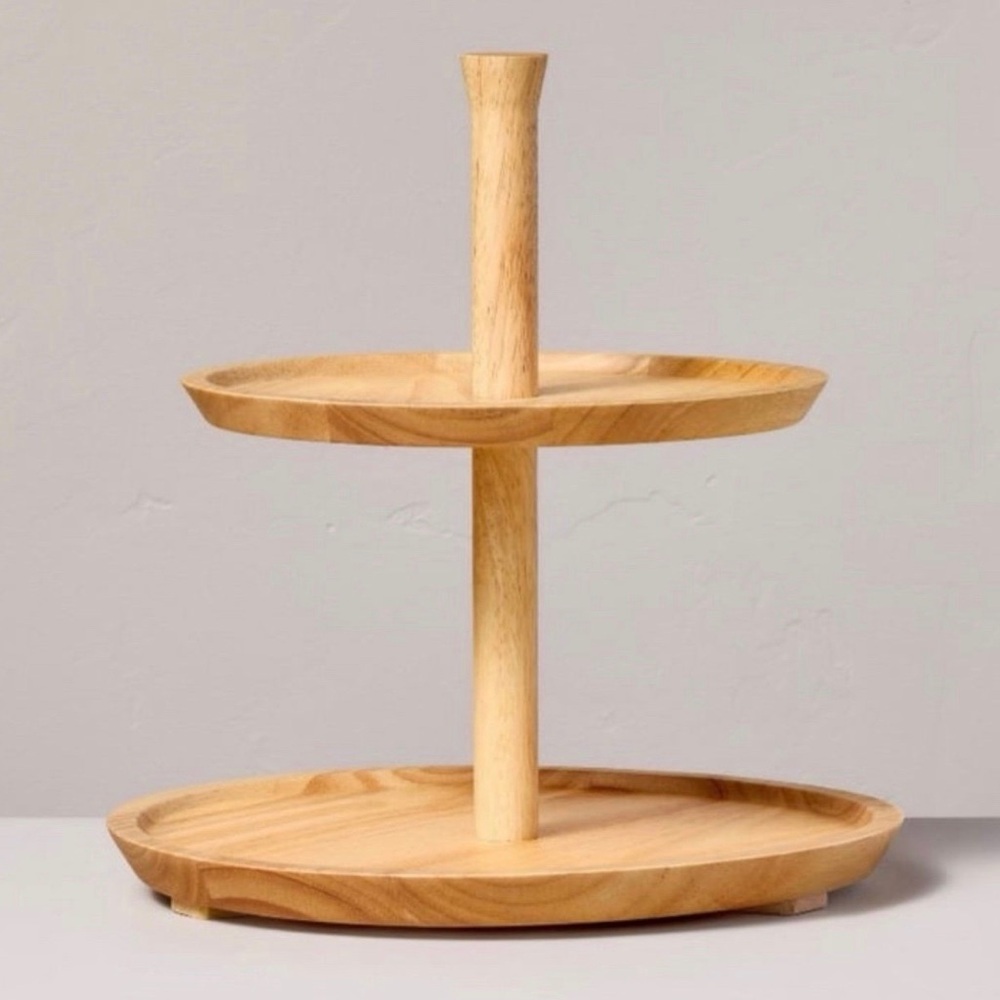 2-Tier Rubberwood Serving Tray - Hearth & Hand with Magnolia
